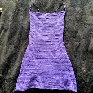 Pull&Bear Crochet Purple Mini Dress